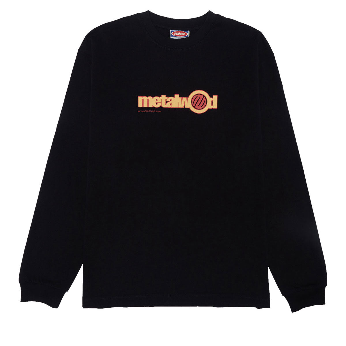 Metalwood Word Long Sleeve T-Shirt - Black image 1