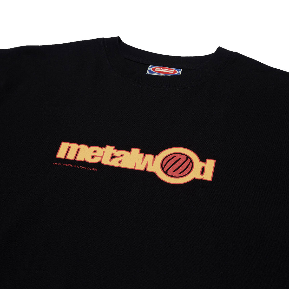Metalwood Word Long Sleeve T-Shirt - Black image 2