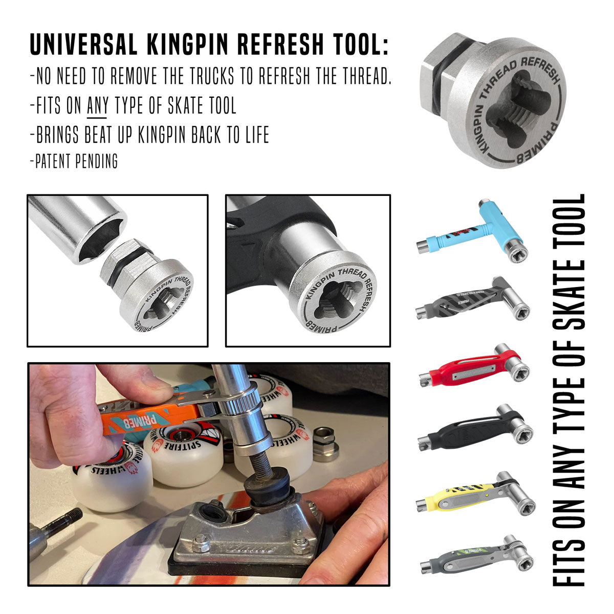 PRIME8 Kingpin Thread Refresh - Polished image 3