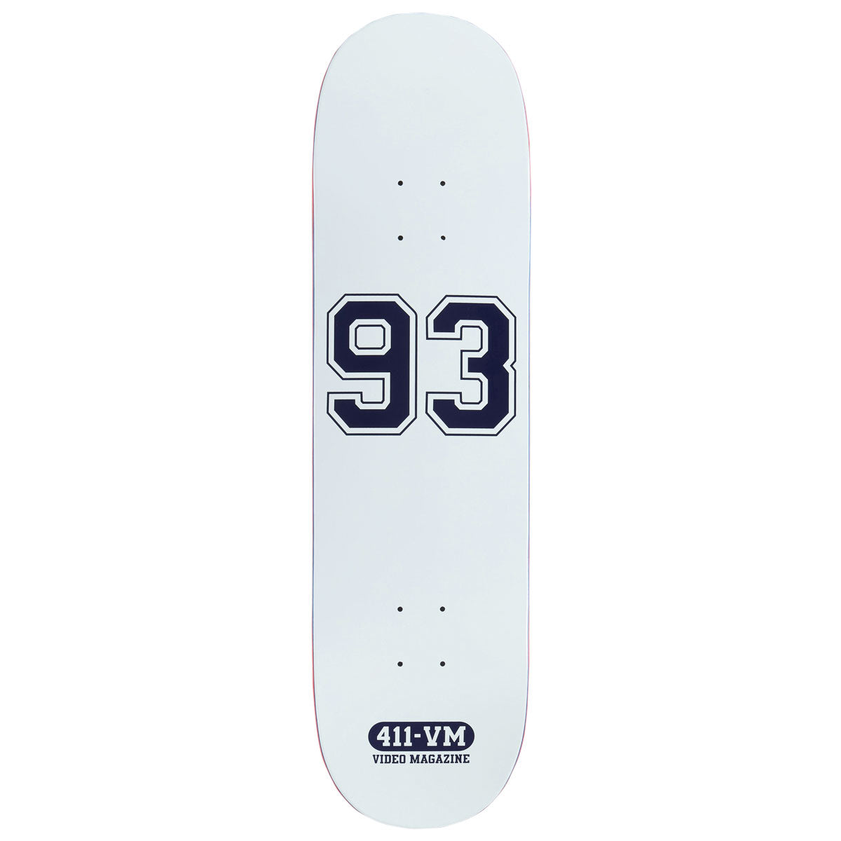 411VM Athletic 93 Skateboard Deck - White - 8.50