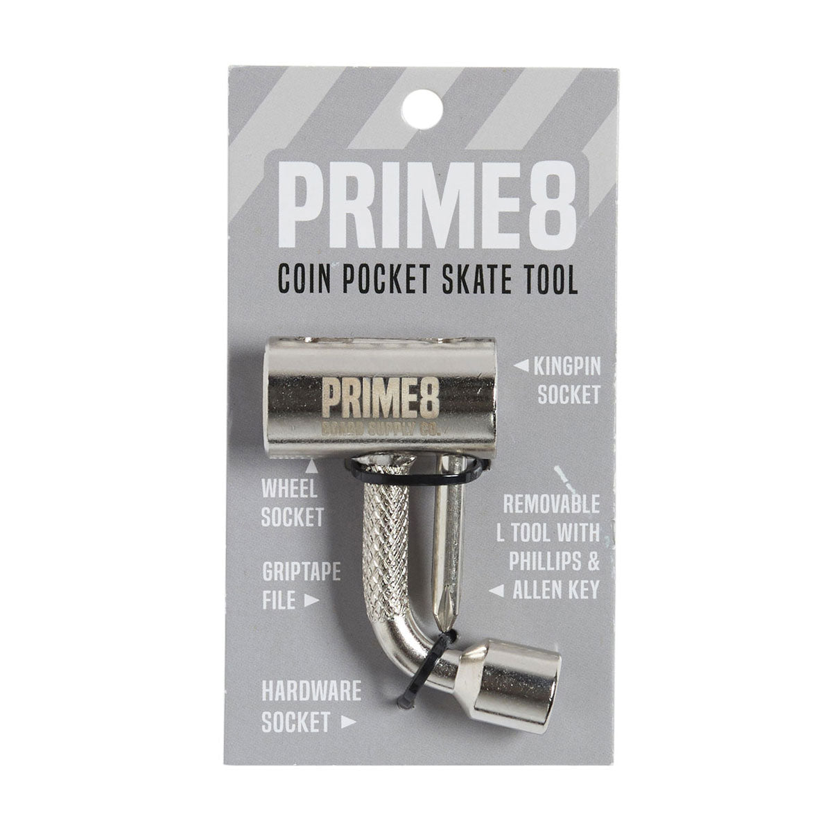 PRIME8 Coin Pocket Skate Tool - Silver image 1