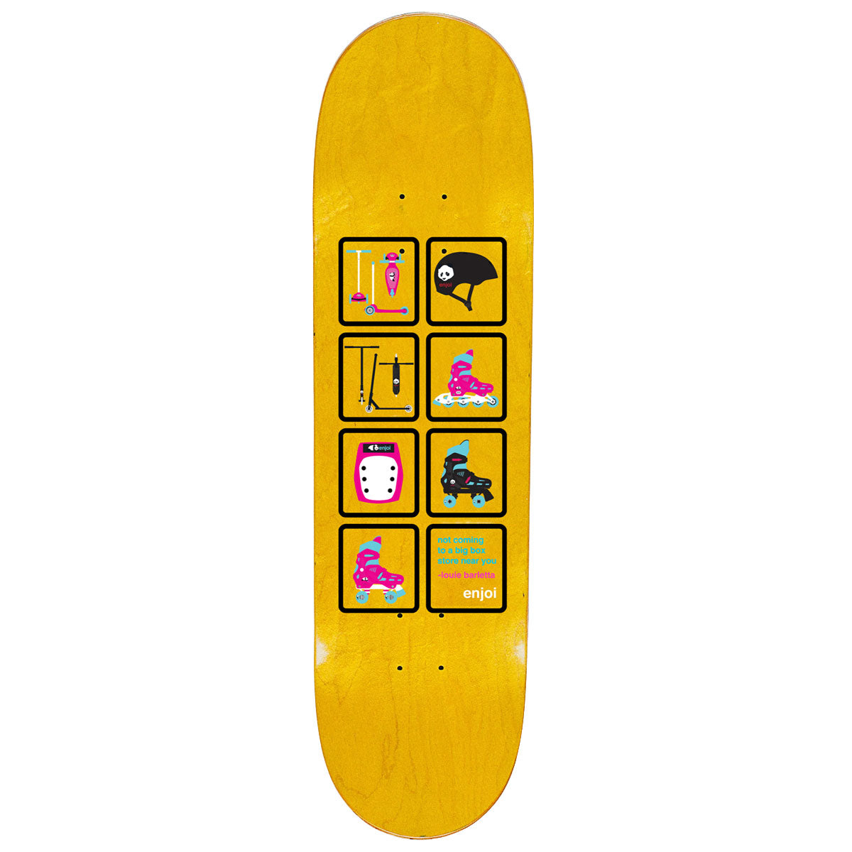 Enjoi Big Box Roller Blades R7 Skateboard Complete - Orange - 8.50