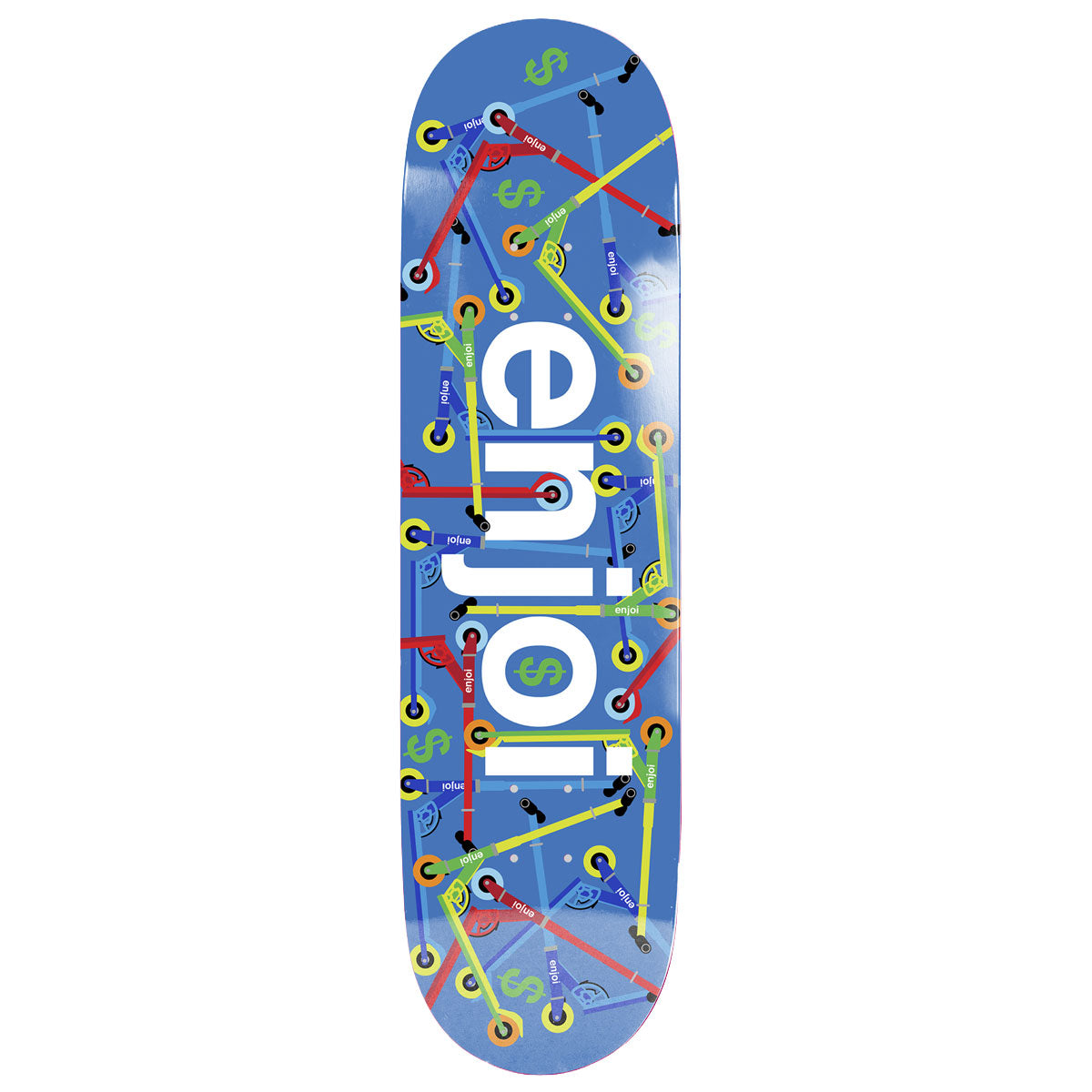 Enjoi Big Box Scooters R7 Skateboard Deck - Blue - 8.00