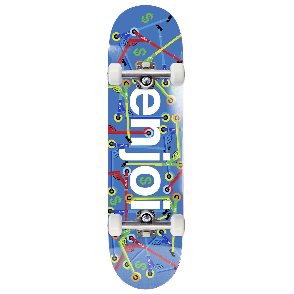 Enjoi Big Box Scooters R7 Skateboard Complete - Blue - 8.00