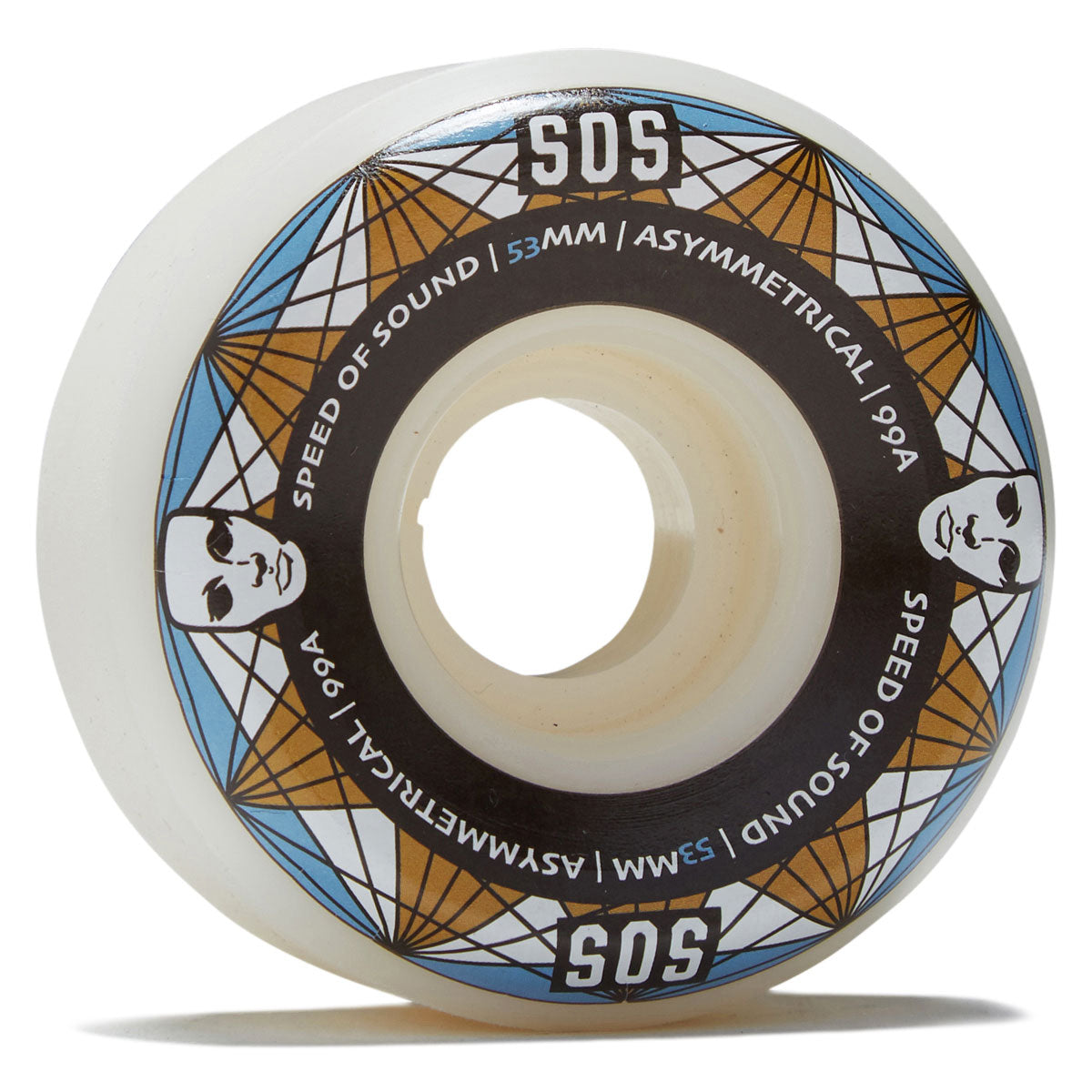 Opera SOS Heaters Asymmetrical 99a Skateboard Wheels - Candle White - 53mm image 1