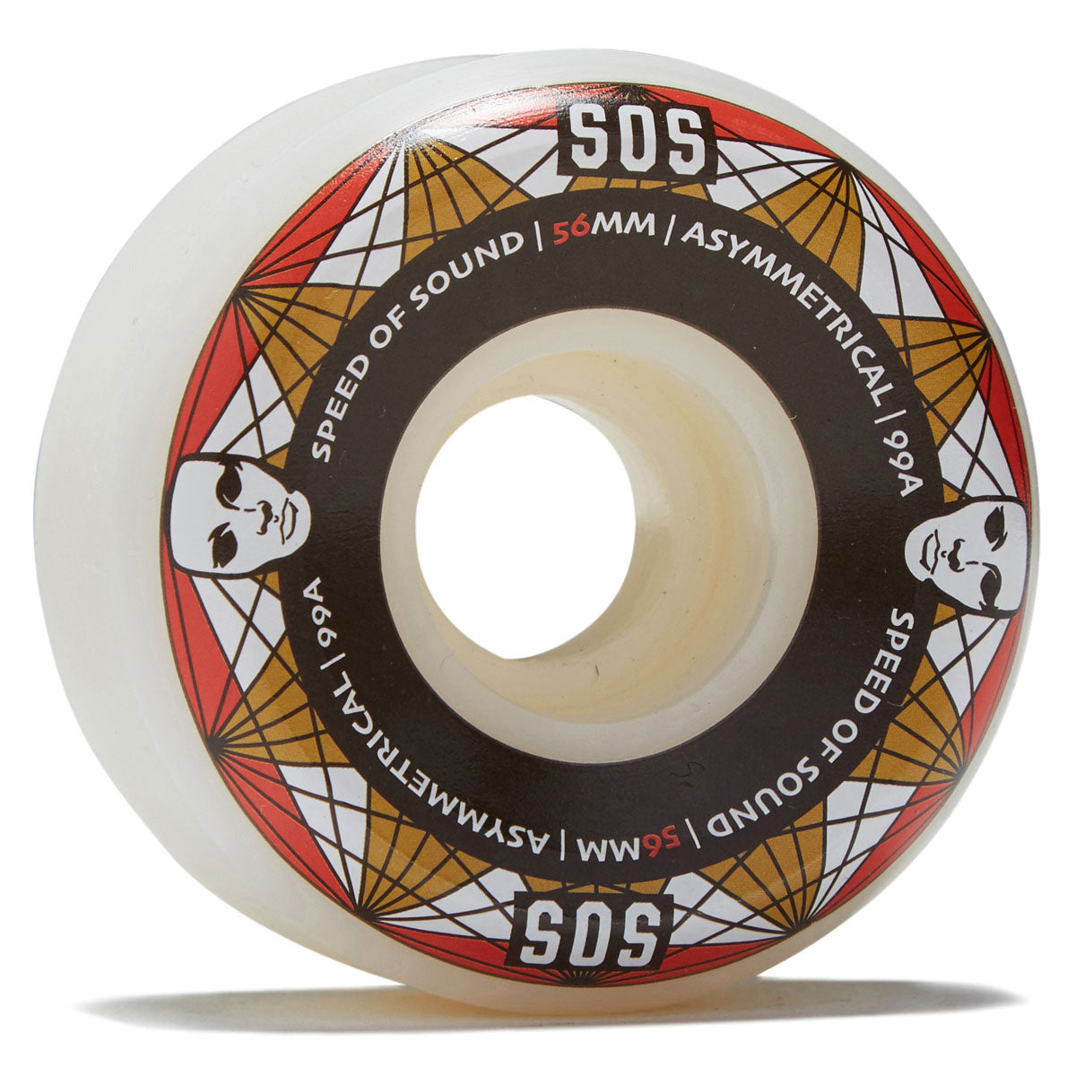Opera SOS Heaters Asymmetrical 99a Skateboard Wheels - Candle White - 56mm image 1