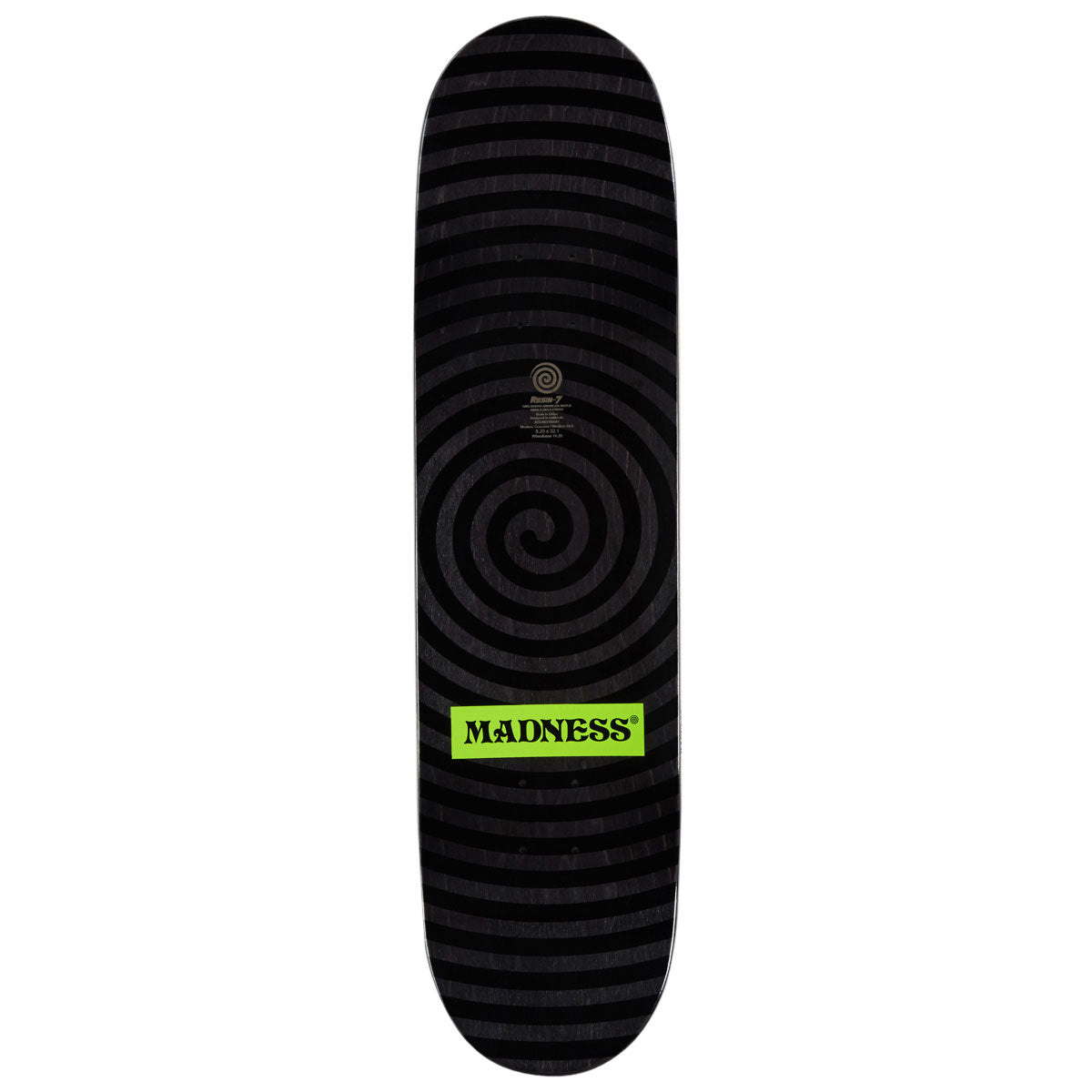 Madness Repeat Offender R7 Skateboard Deck - Safety Yellow/Holographic - 8.25