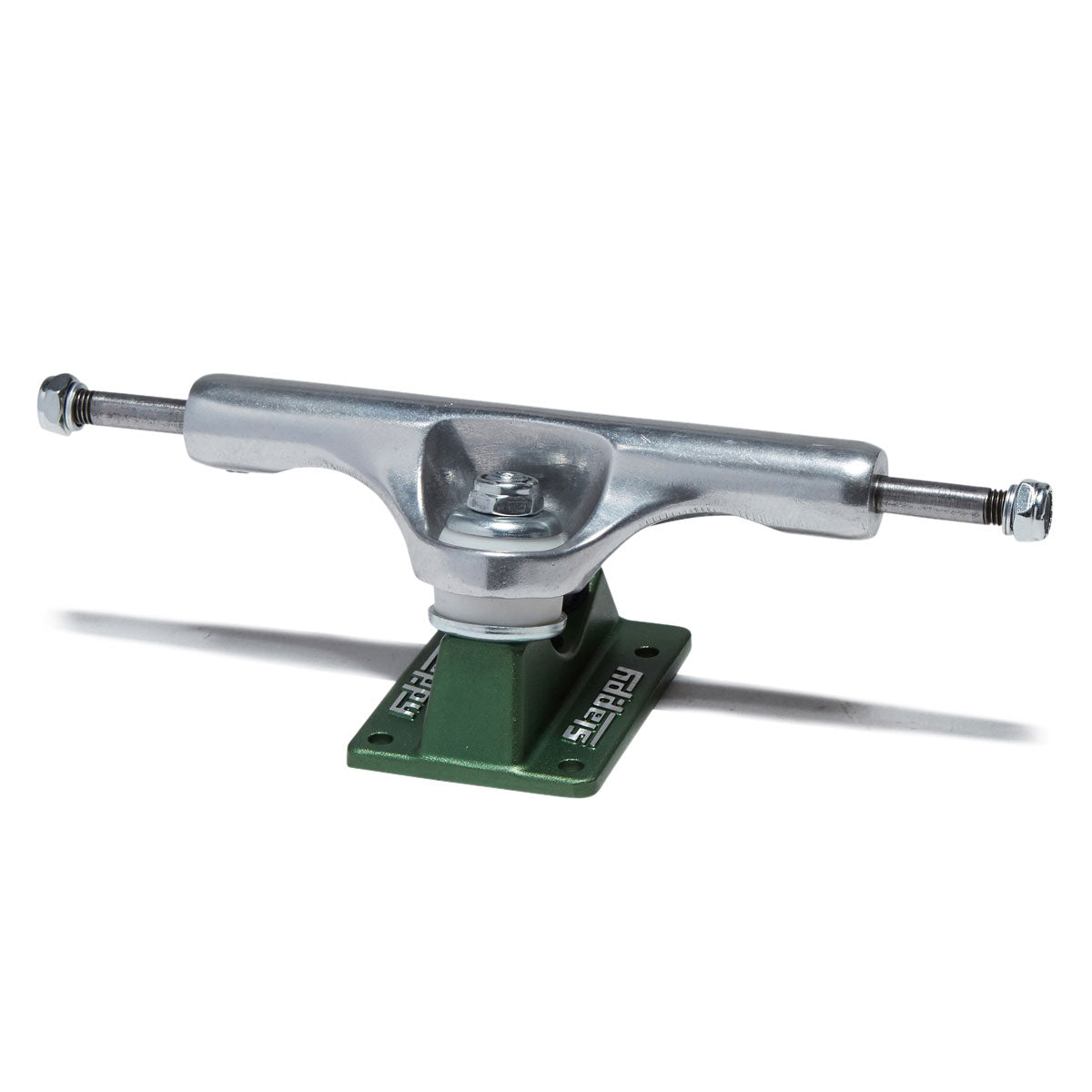 Slappy ST1 Hollow Lights Skateboard Trucks - Polished/Gunmetal Green - 8.50
