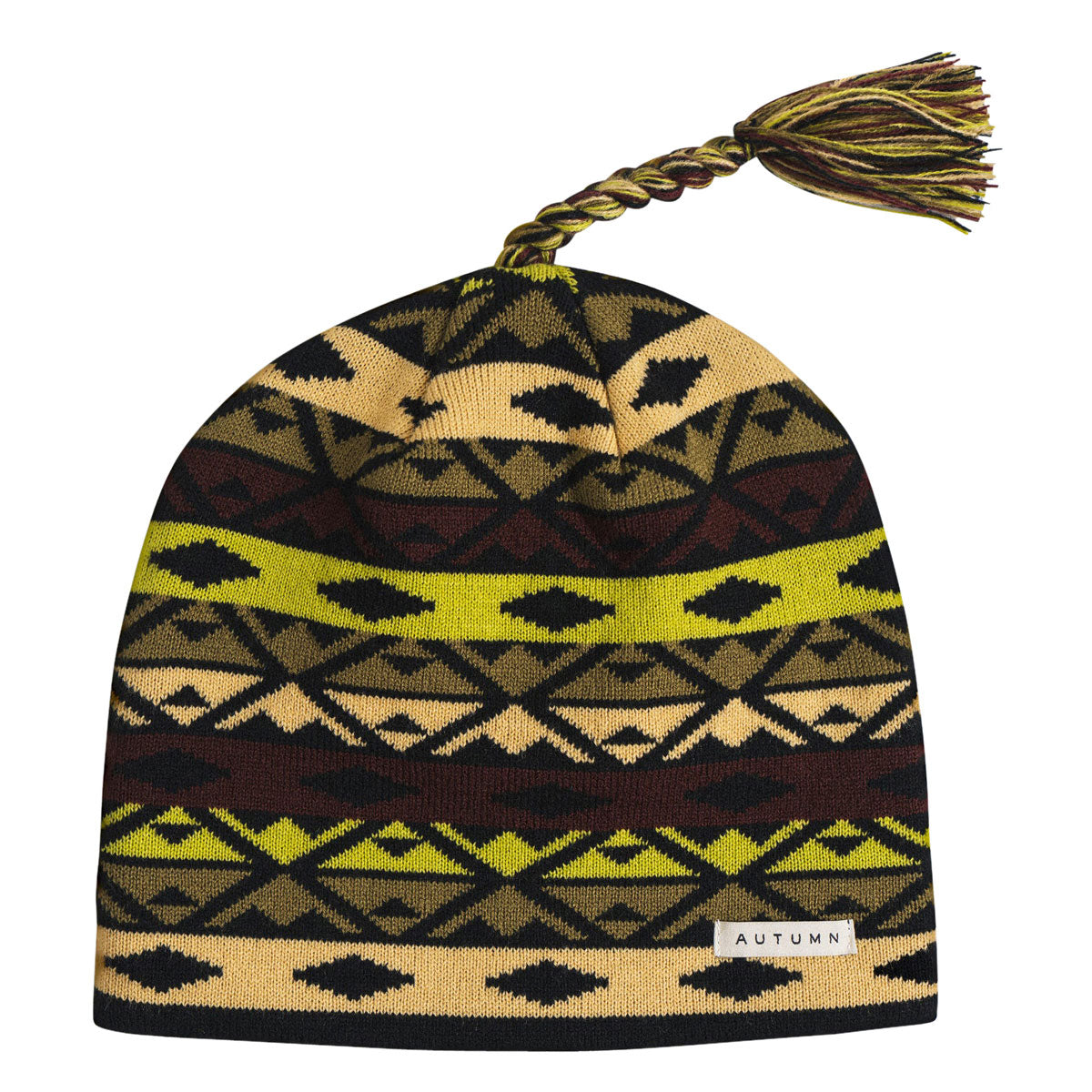 Autumn Piste Tassle Beanie - Black image 1