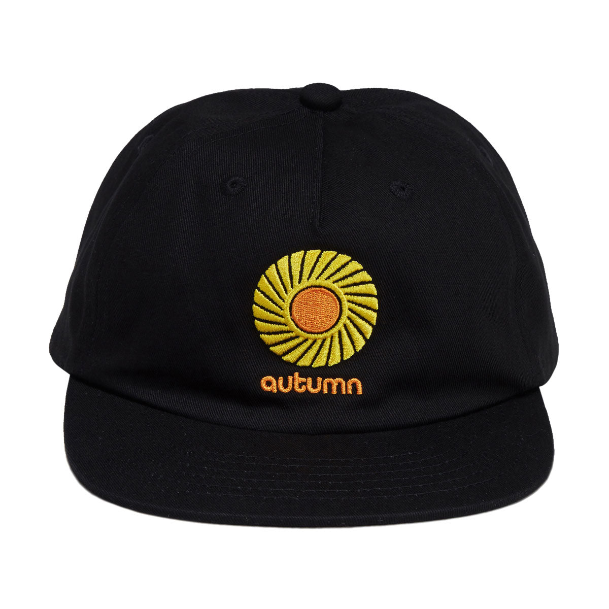 Autumn Twill Five Panel Snapback Hat - Black image 5