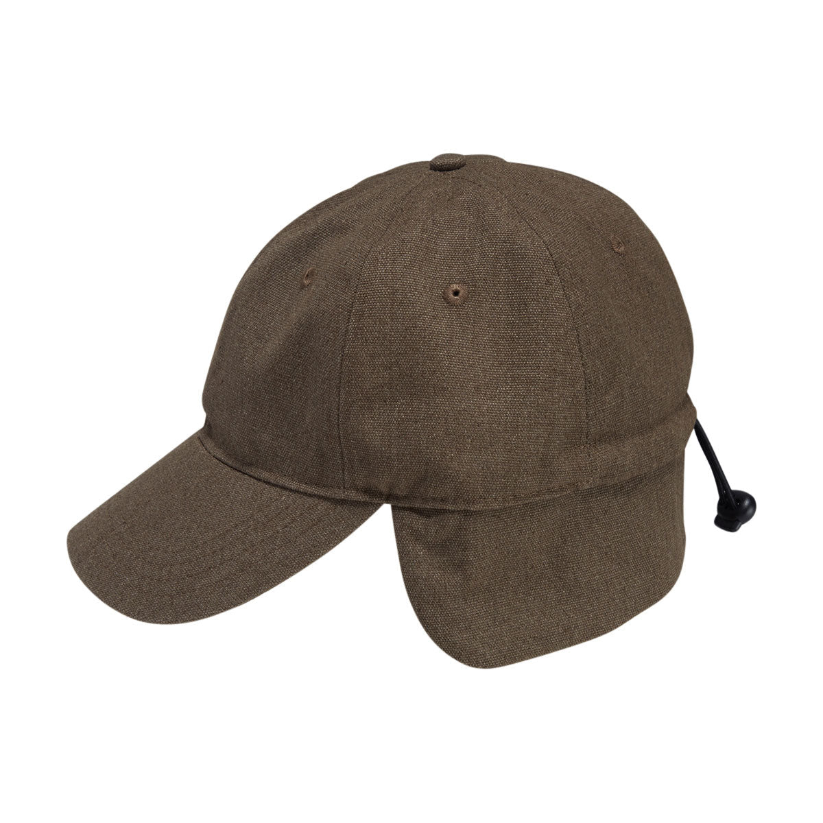 Autumn Washed Canvas Flap Hat - Dark Sand image 3
