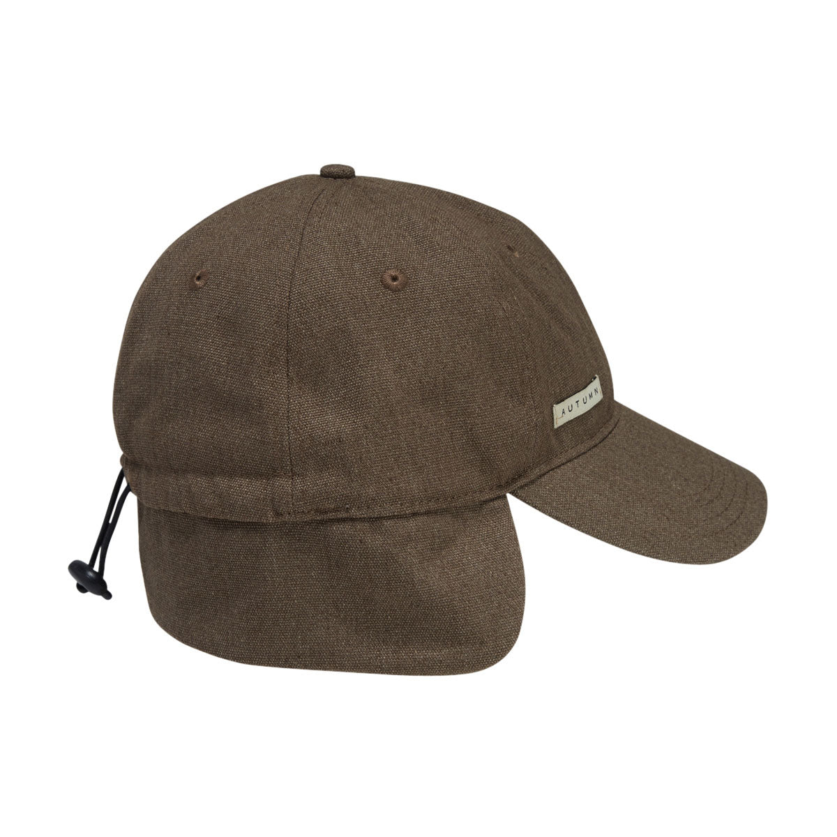 Autumn Washed Canvas Flap Hat - Dark Sand image 4