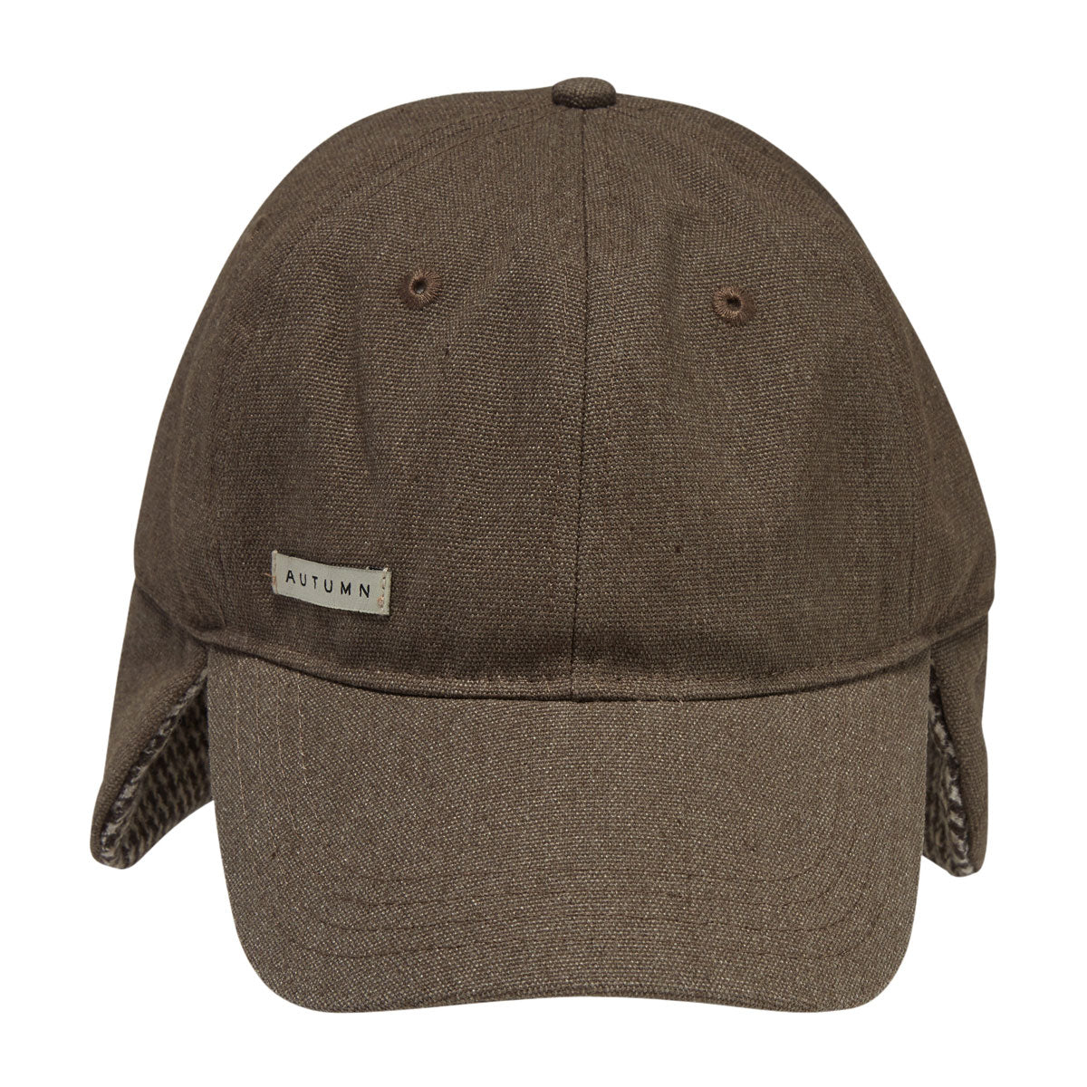 Autumn Washed Canvas Flap Hat - Dark Sand image 5