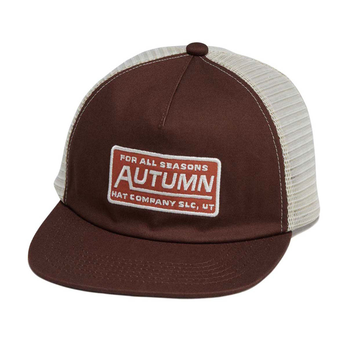 Autumn Trucker Strapback Hat - Brown image 1