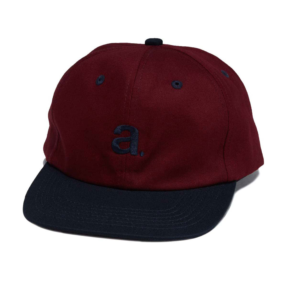 Autumn Twill 6 Panel Snapback Hat - Burgundy image 1