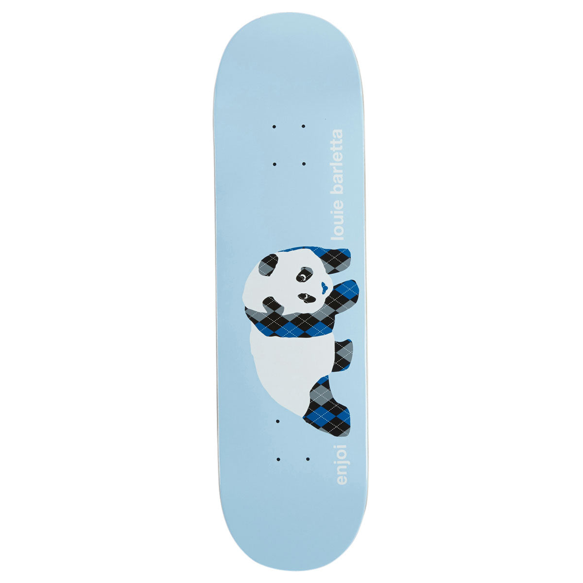 Enjoi Louie Barletta Argyle Panda R7 Skateboard Deck - Light Blue - 8.50