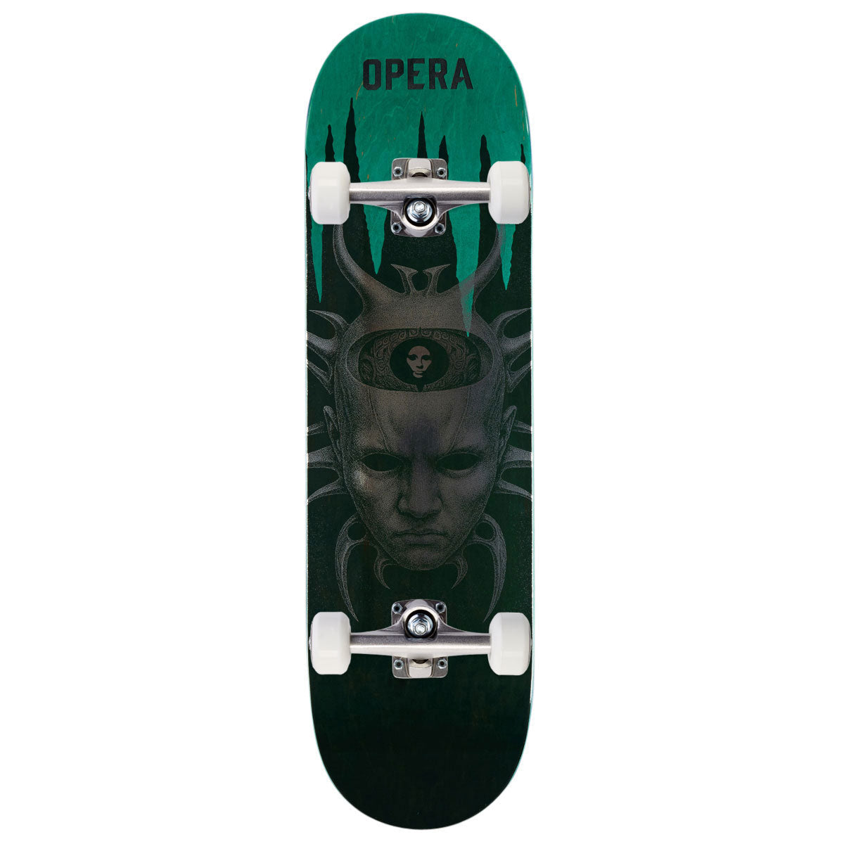 Opera Wood Spider EX7 Skateboard Complete - Black/Green - 8.75