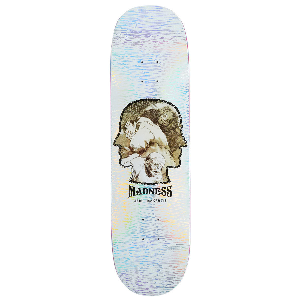 Madness Jedd McKenzie Demons R7 Skateboard Deck - White/Holographic - 8.70