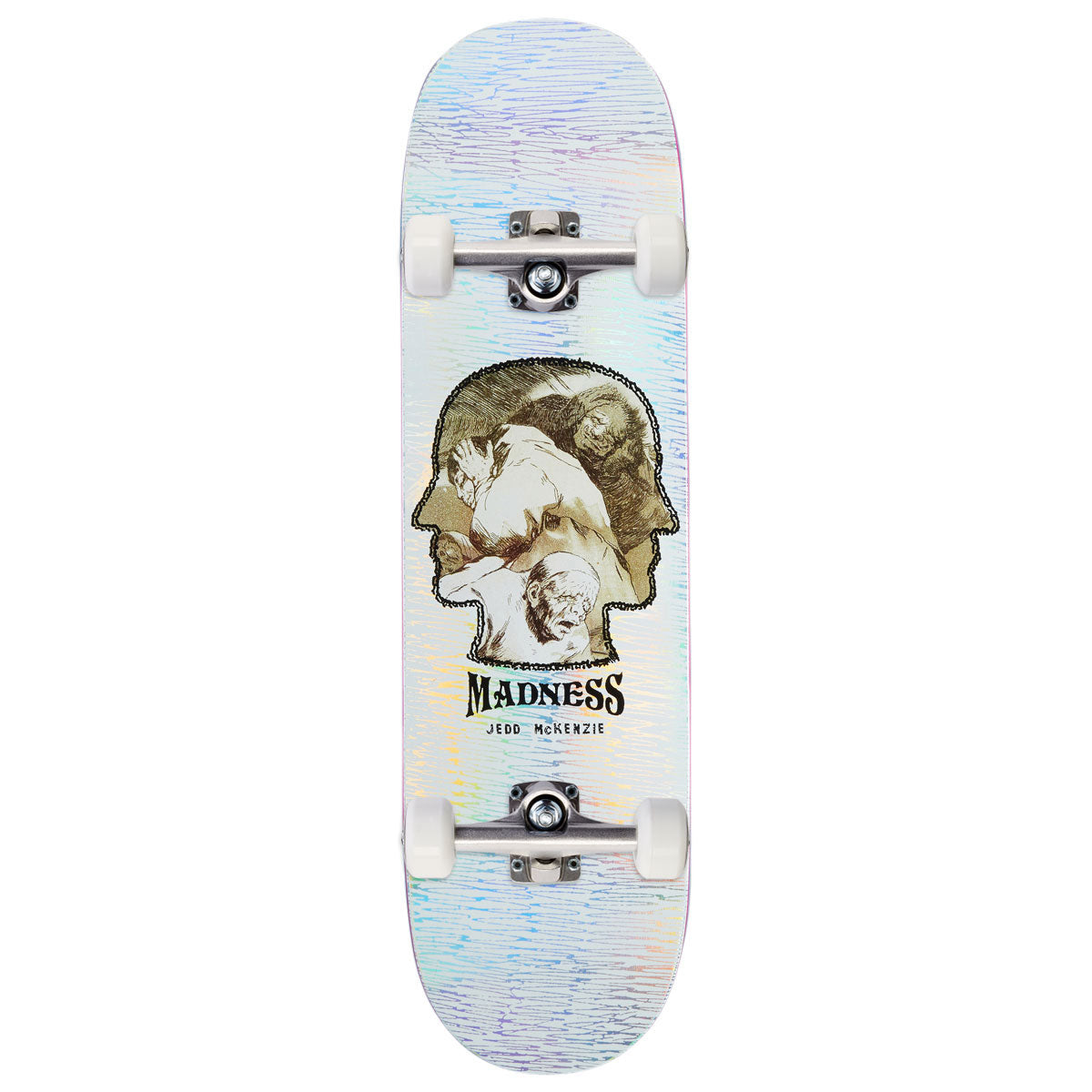 Madness Jedd McKenzie Demons R7 Skateboard Complete - White/Holographic - 8.70