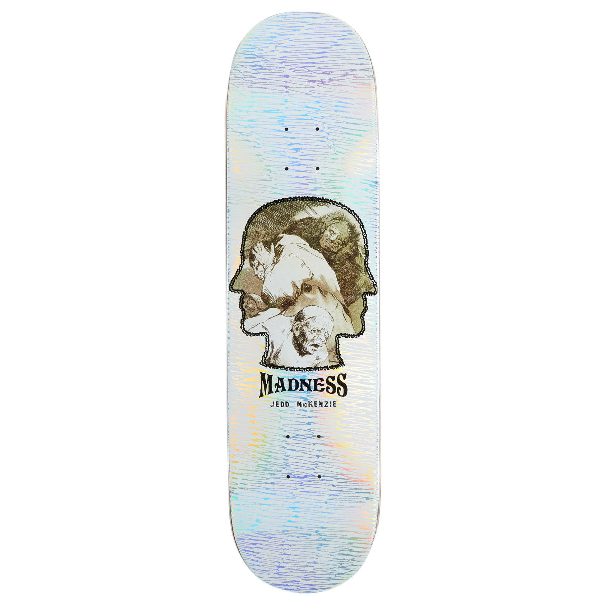 Madness Jedd McKenzie Demons R7 Skateboard Deck - White/Holographic - 8.25