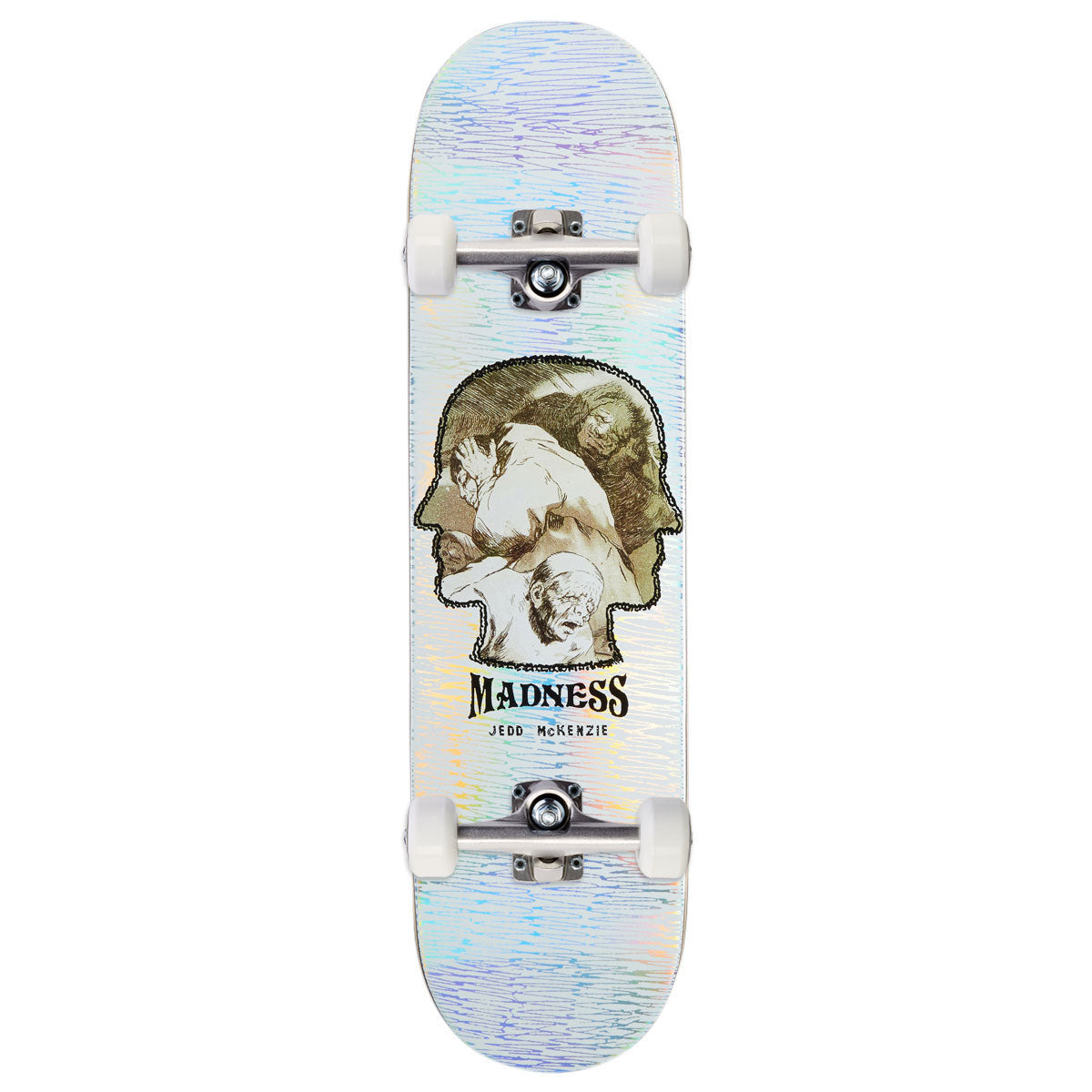 Madness Jedd McKenzie Demons R7 Skateboard Complete - White/Holographic - 8.25