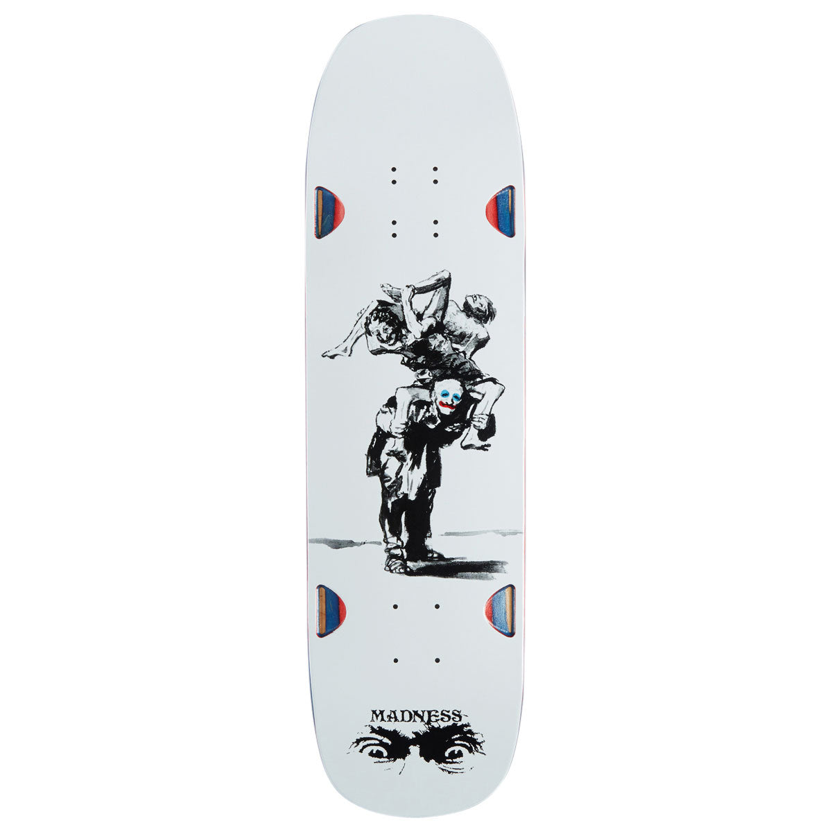 Madness Long Haul R7 Skateboard Deck - White - 8.75