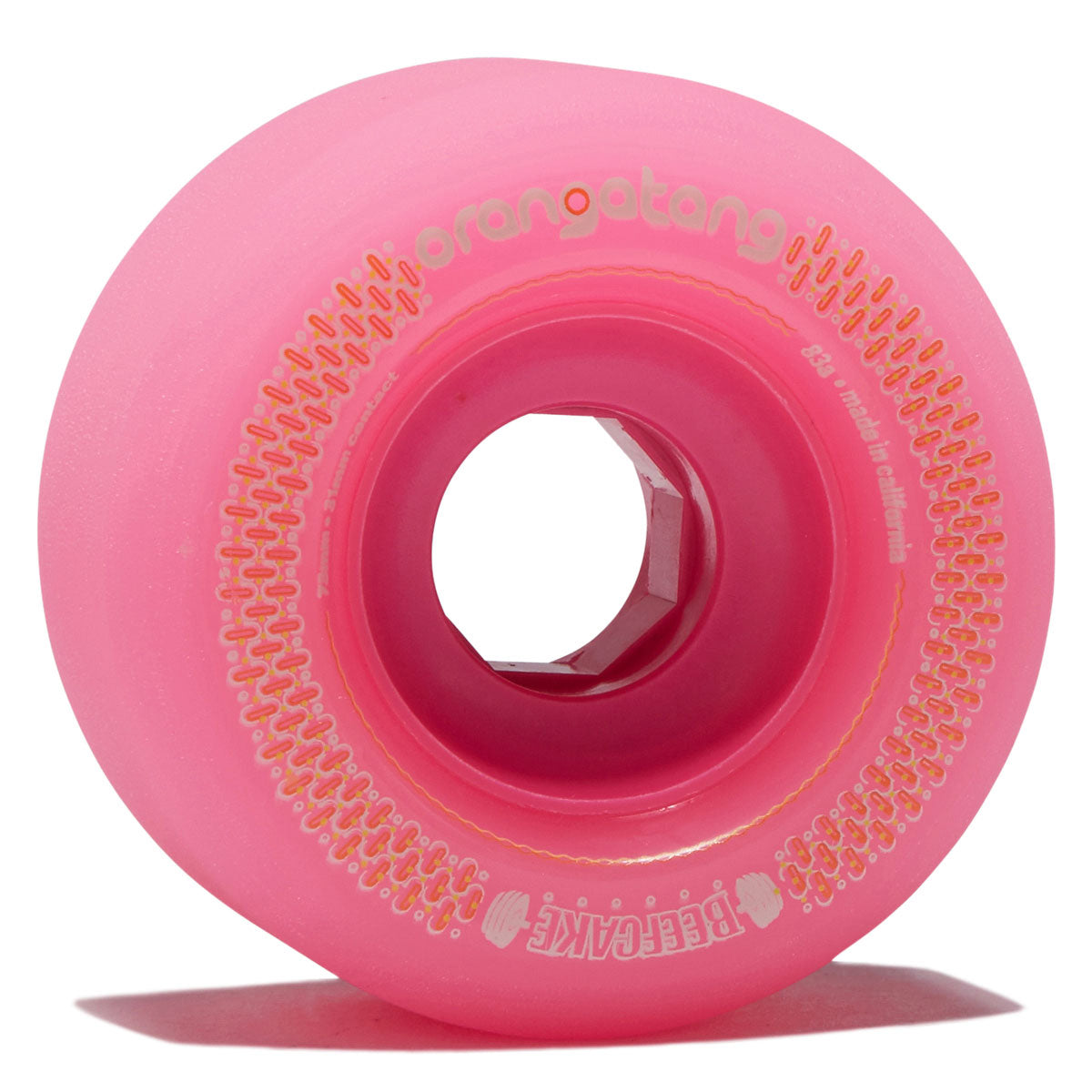 Orangatang Beefcake 83a Longboard Wheels - Pink - 73mm image 1