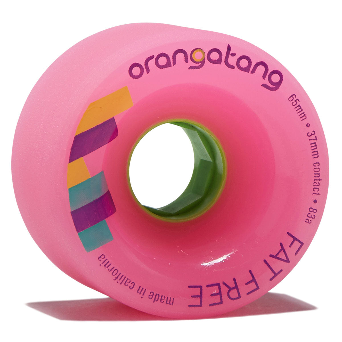 Orangatang Fat Free 83a Longboard Wheels - Pink - 65mm image 1