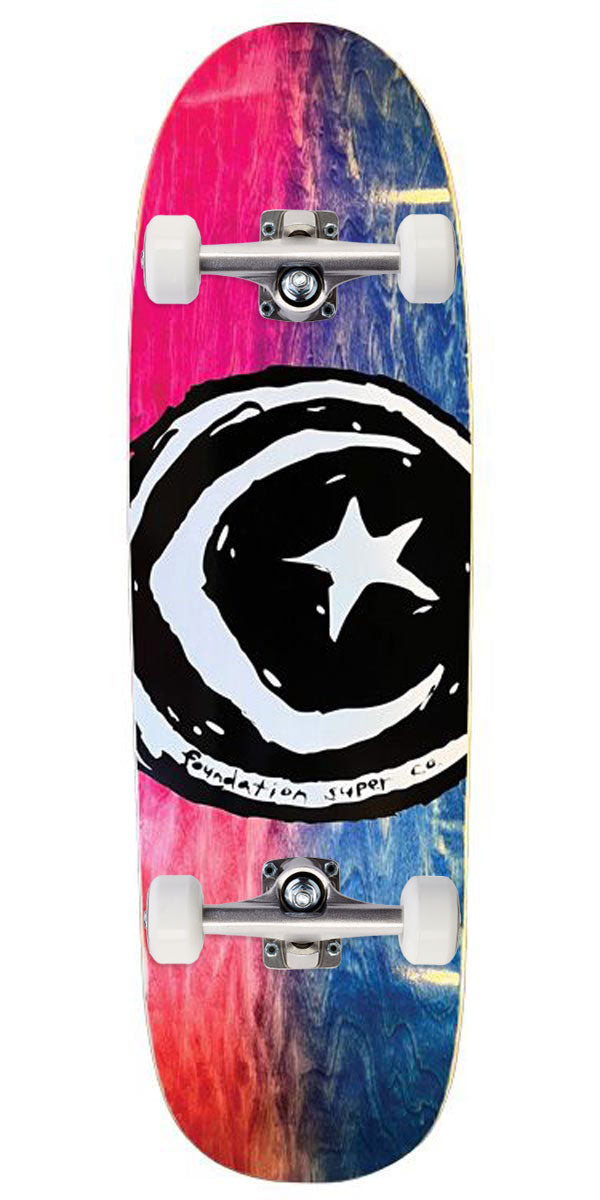 Foundation Star & Moon Dyed Shaped Skateboard Complete - 9.00