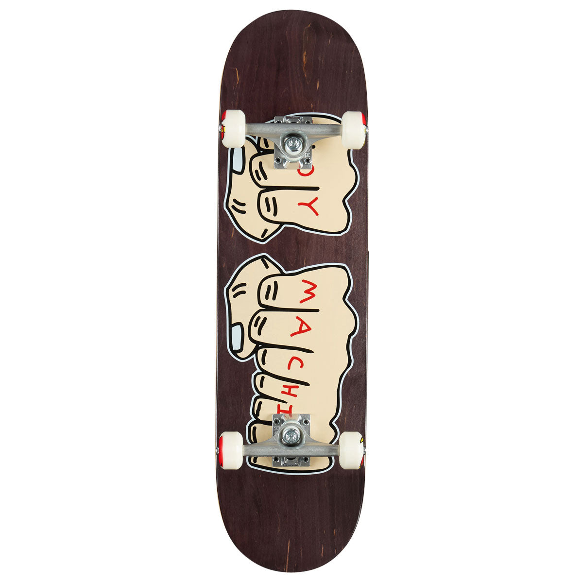 Toy Machine Fists Pre-Built Skateboard Complete - Assorted Stains - 8.50