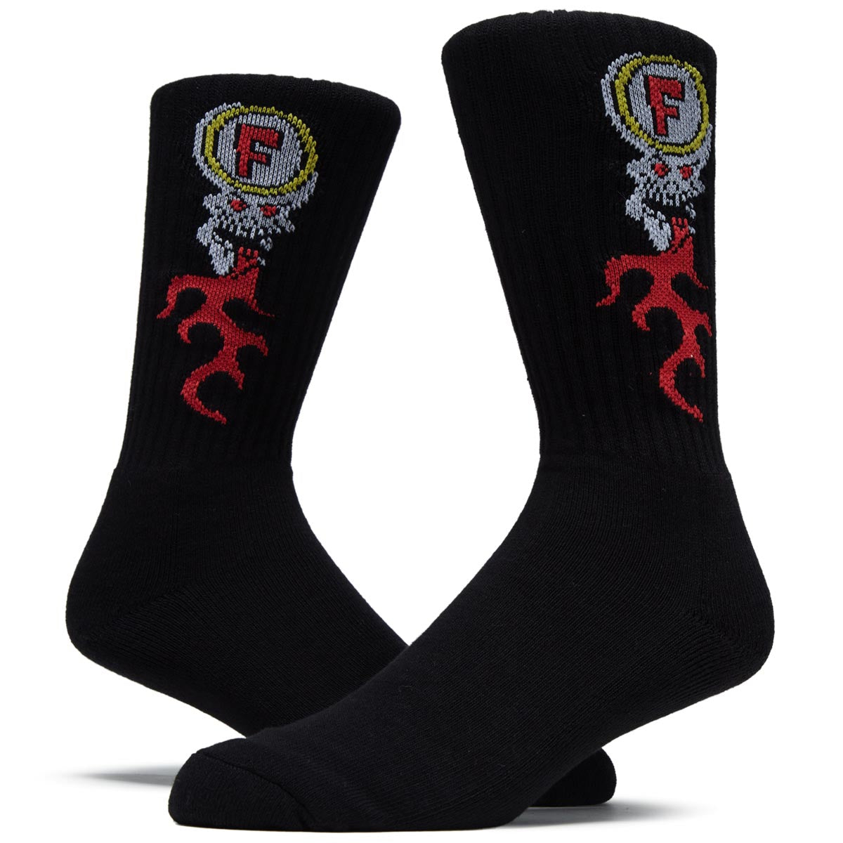 Foundation Skull Fire Socks - Black image 2