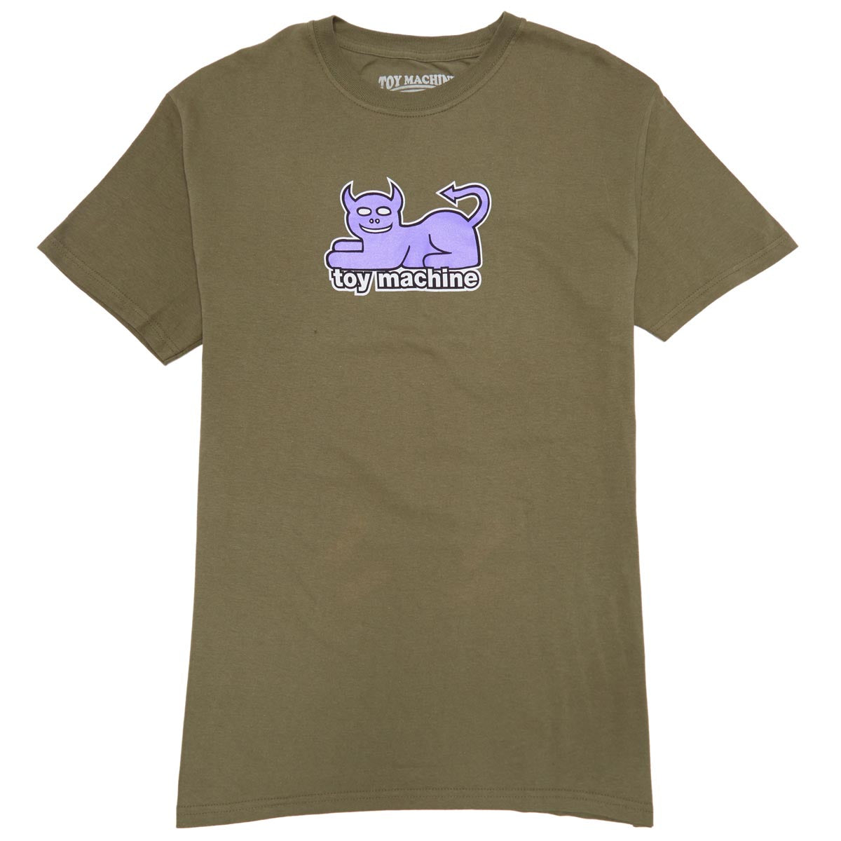 Toy Machine Devil Cat T-Shirt - Olive image 1