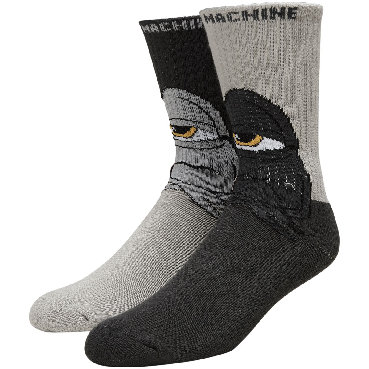 Toy Machine Bored Sect Crew Socks - Black/Grey image 1