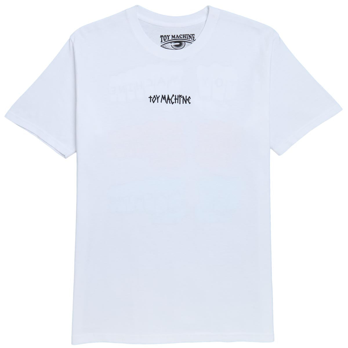 Toy Machine Triple Fist Embroidered T-Shirt - White image 2