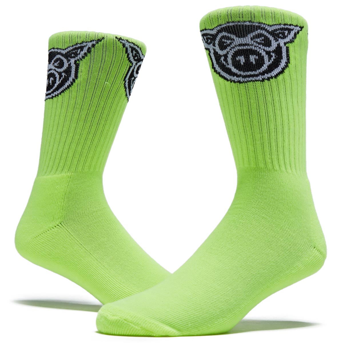 Pig Head Socks - Green image 2