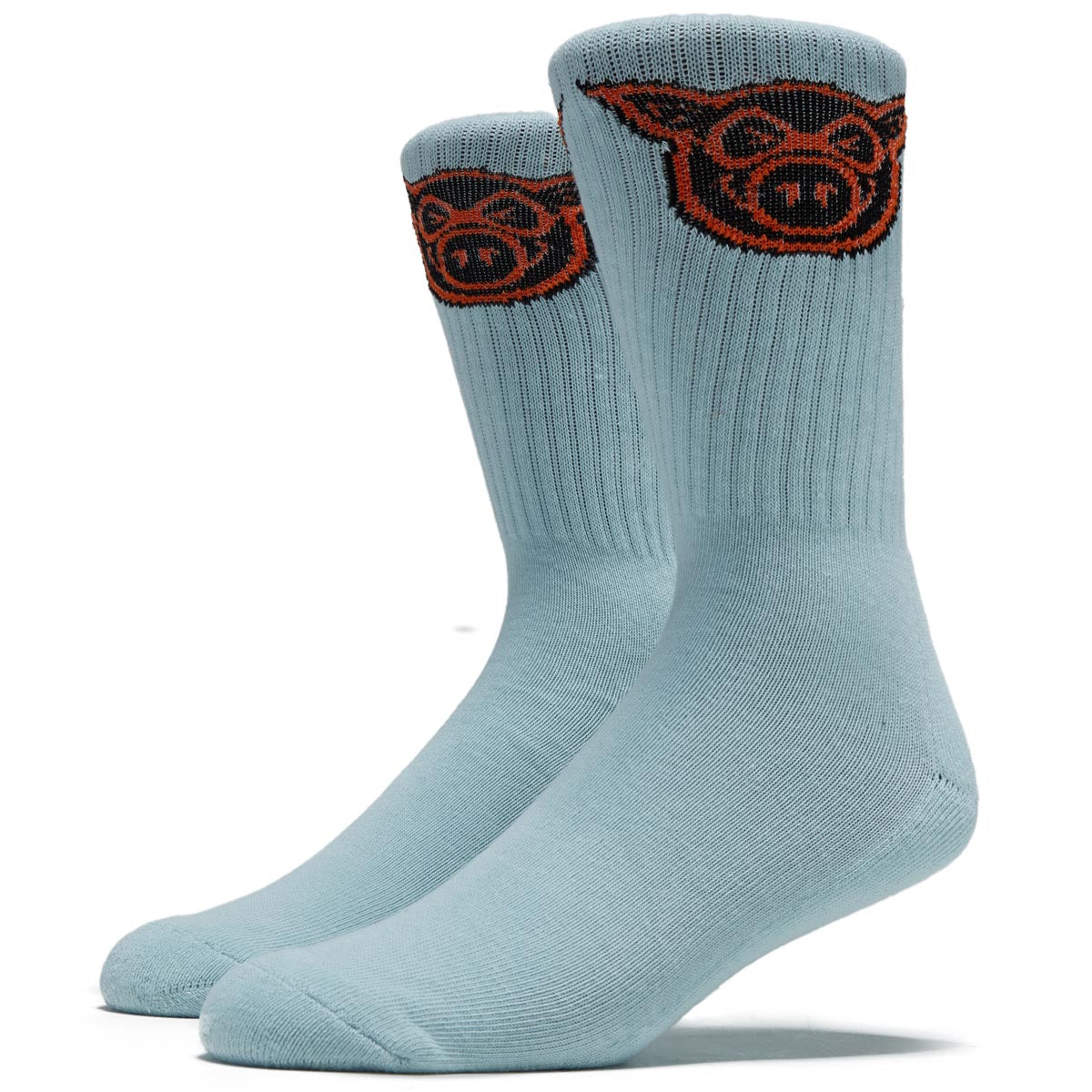 Pig Head Socks - Light Blue image 1