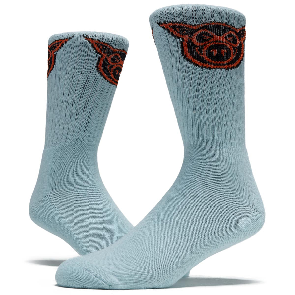 Pig Head Socks - Light Blue image 2