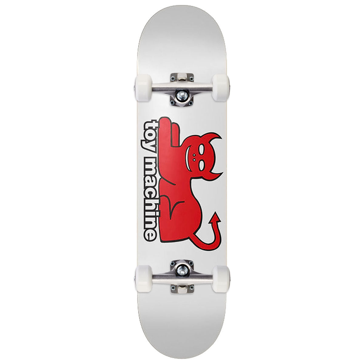 Toy Machine Devil Cat Skateboard Complete - White - 8.75