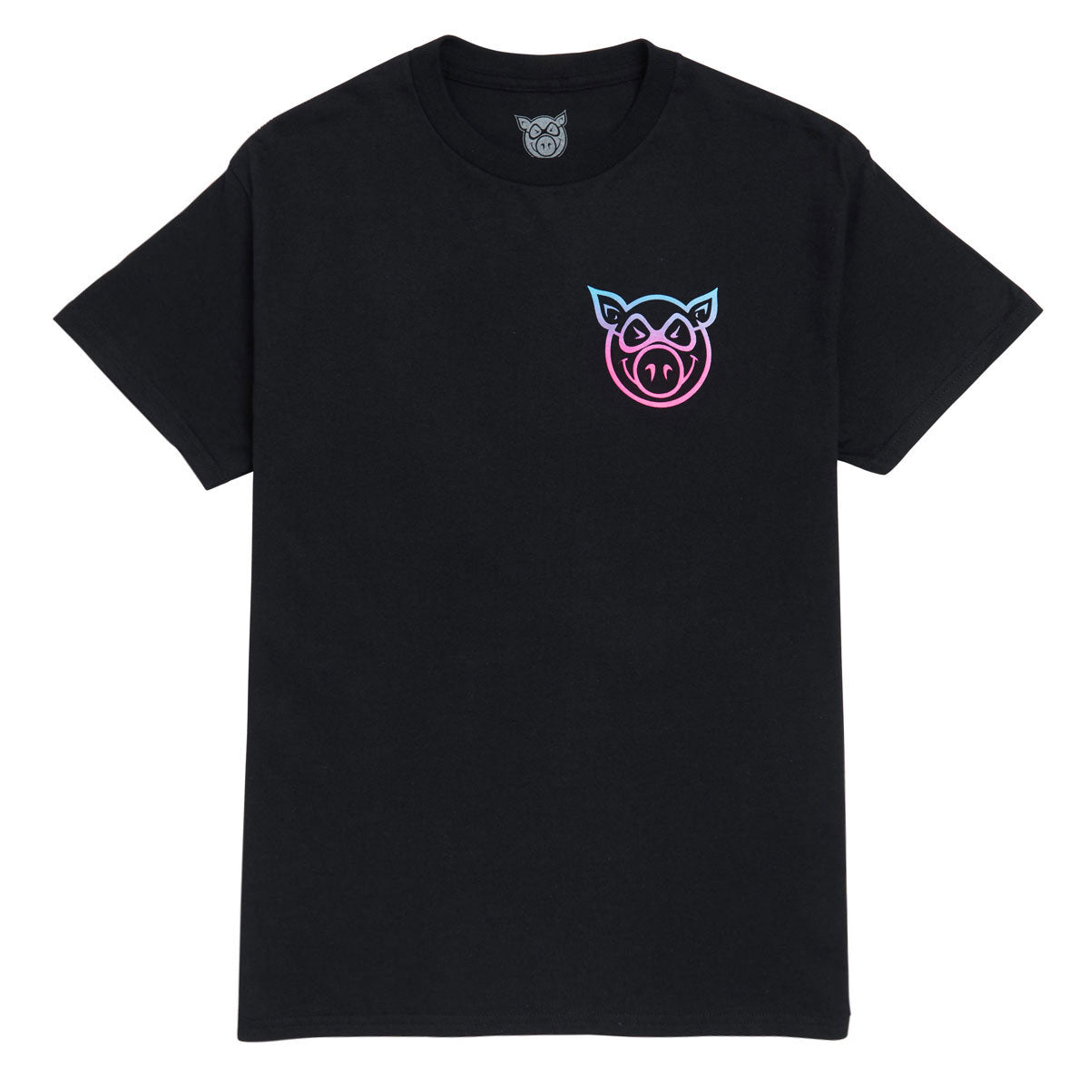 Pig Head Fade T-Shirt - Black image 1
