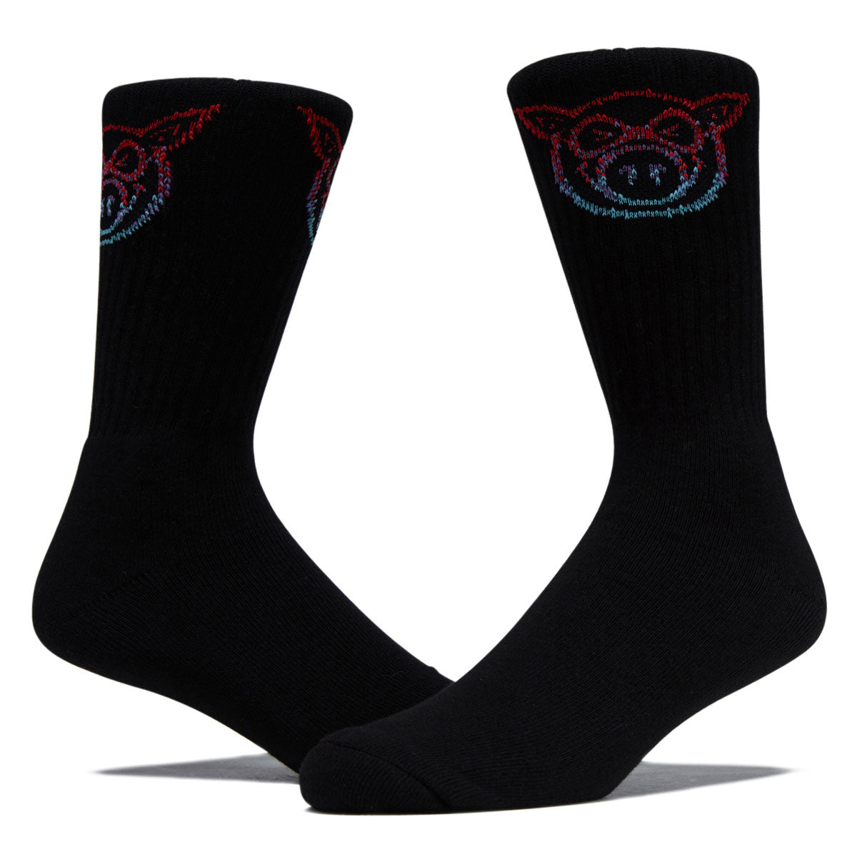 Pig Head Fade Socks - Black image 2
