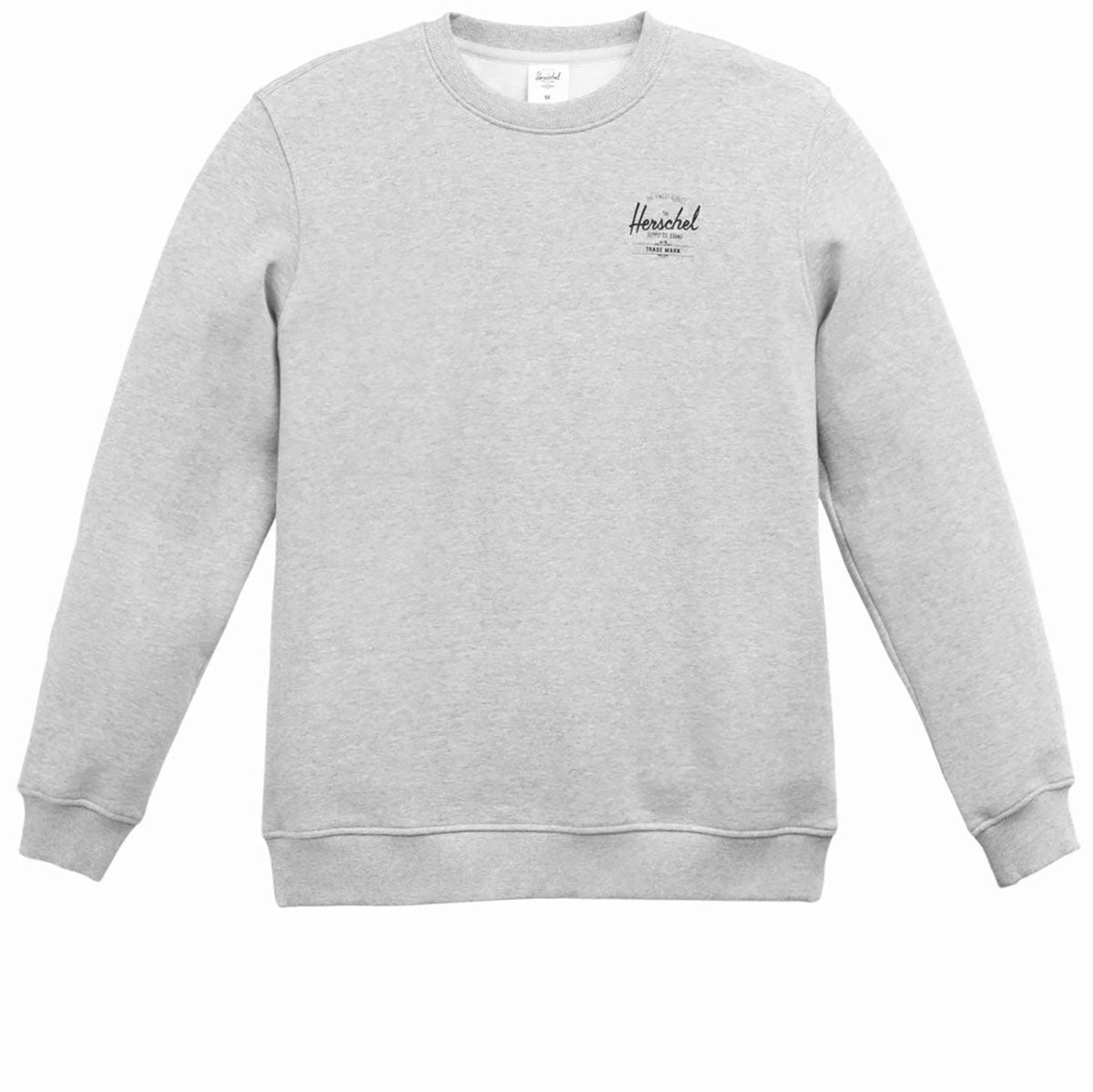 Herschel Supply Basic Crew Sweatshirt - Heather Light Grey/Black image 3