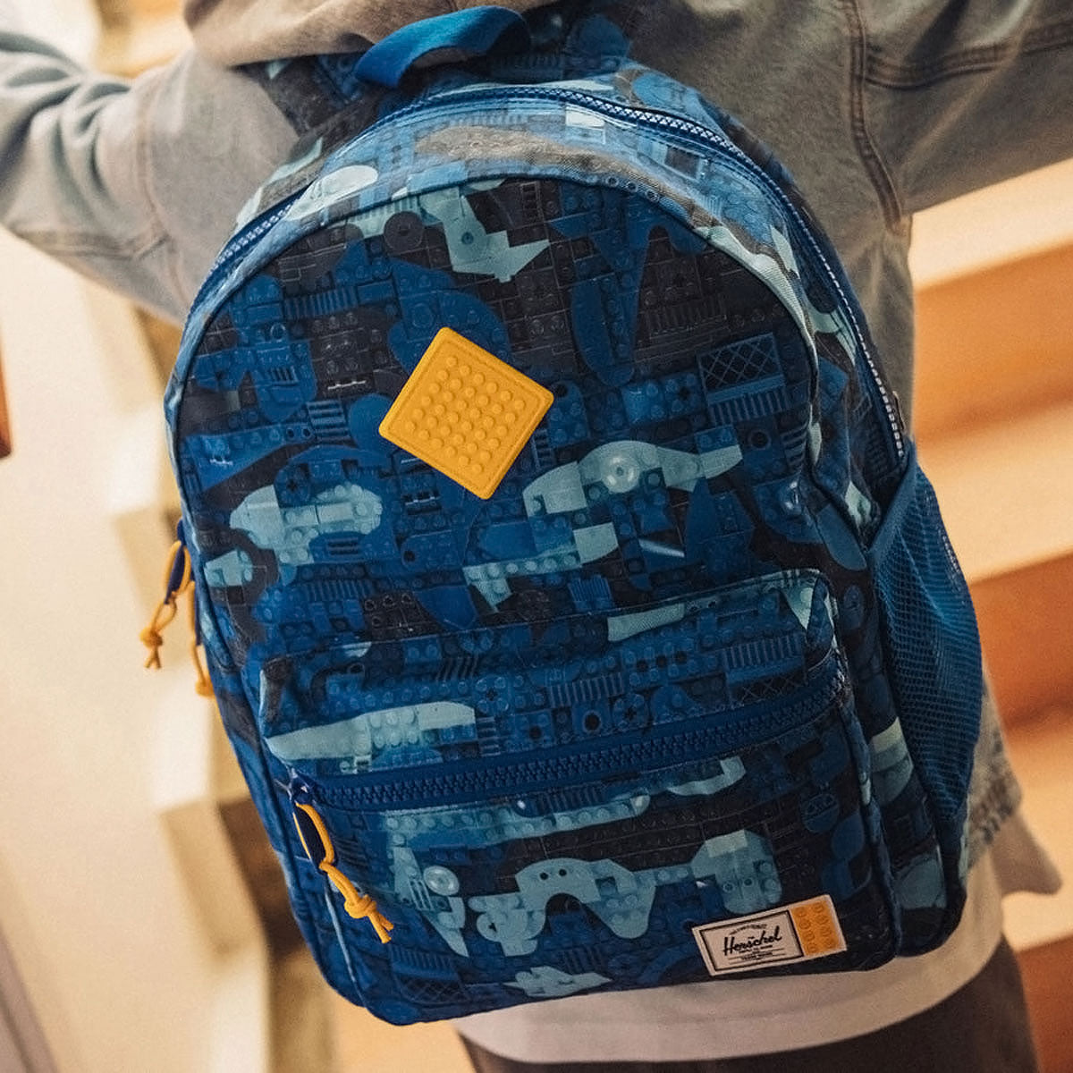 Herschel Supply x LEGO Kids Heritage Kids Backpack - Abstract Bricks Blue image 5
