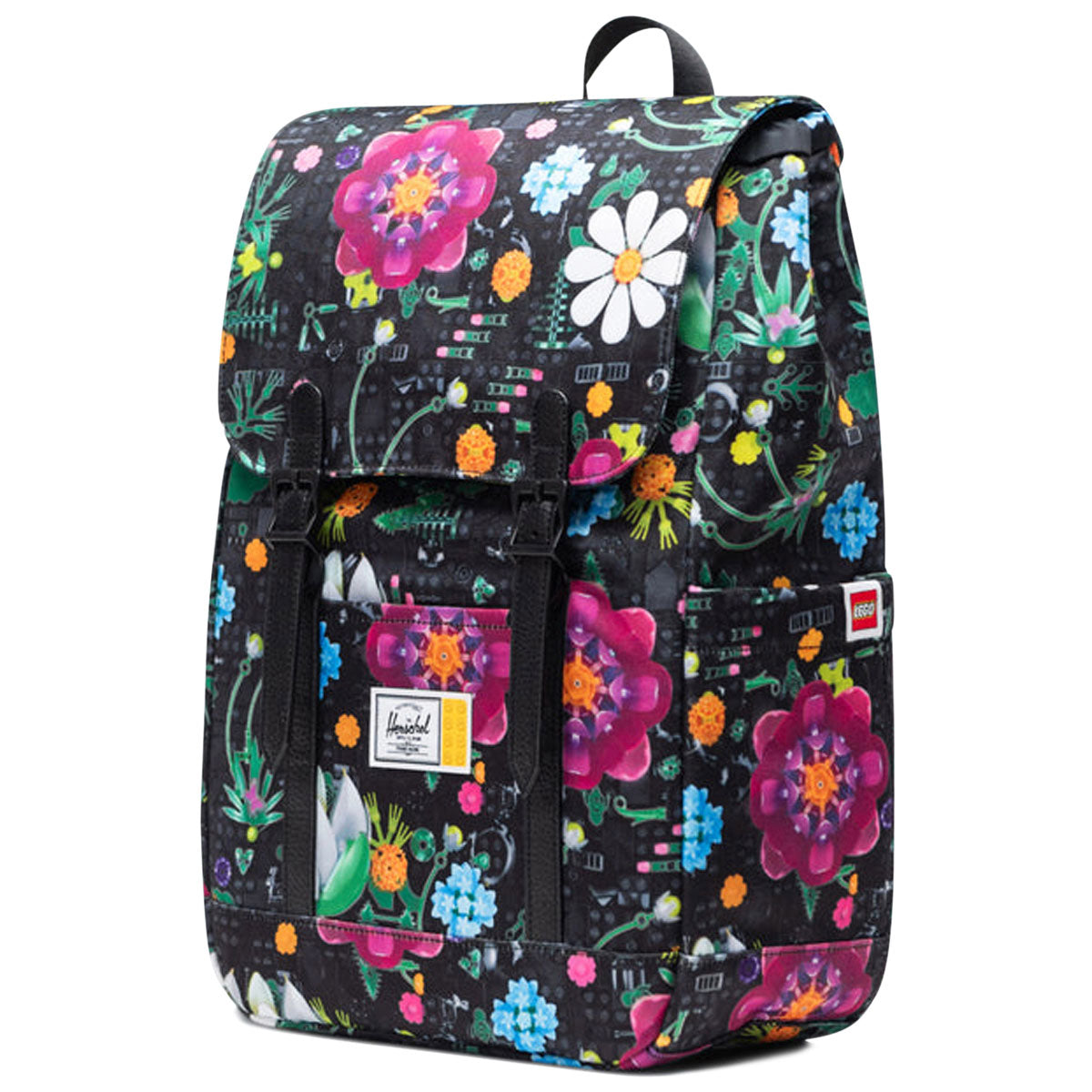 Herschel Supply x LEGO Retreat Small Backpack - HSC LEGO Botanical Floral Black image 3