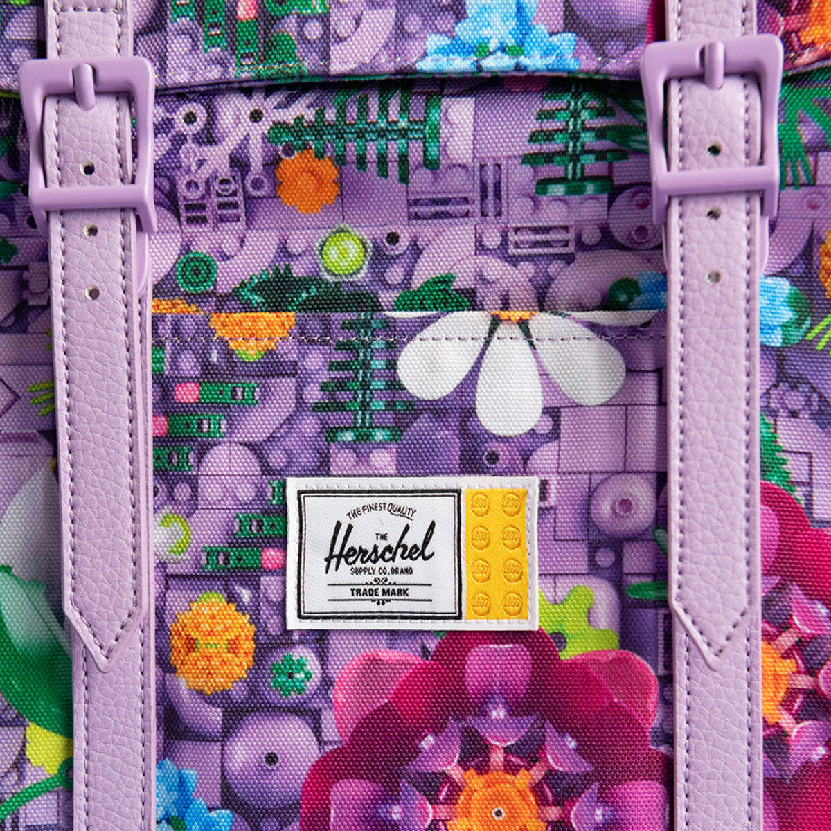 Herschel Supply x LEGO Retreat Small Backpack - HSC LEGO Botanical Floral Lavender image 5