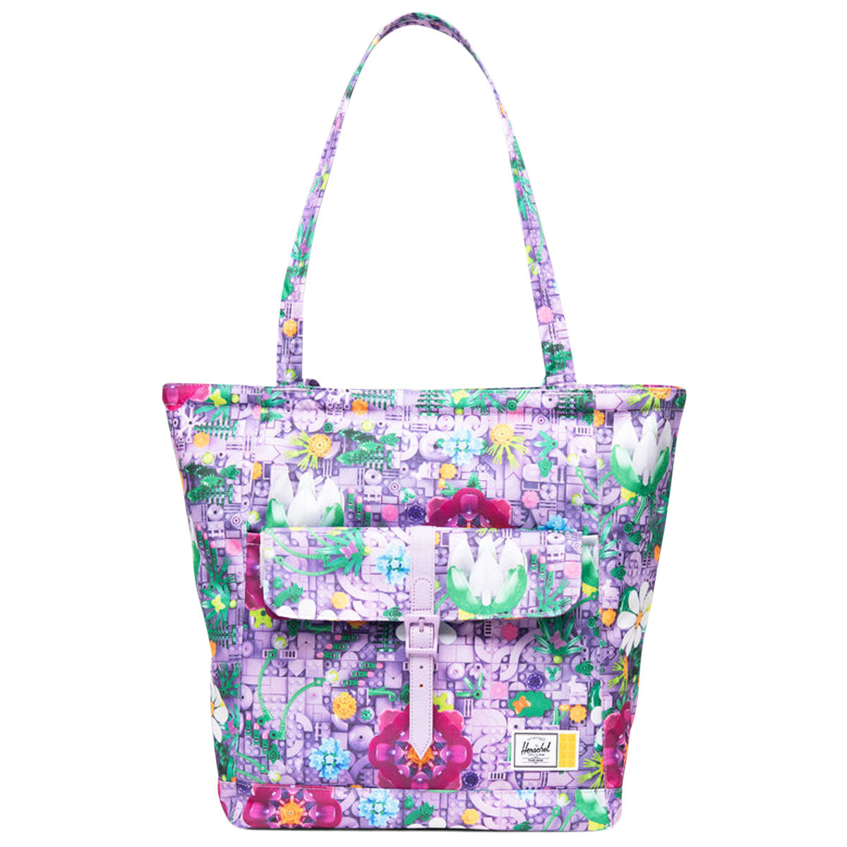 Herschel Supply x LEGO Retreat Tote - HSC LEGO Botanical Floral Lavender image 1