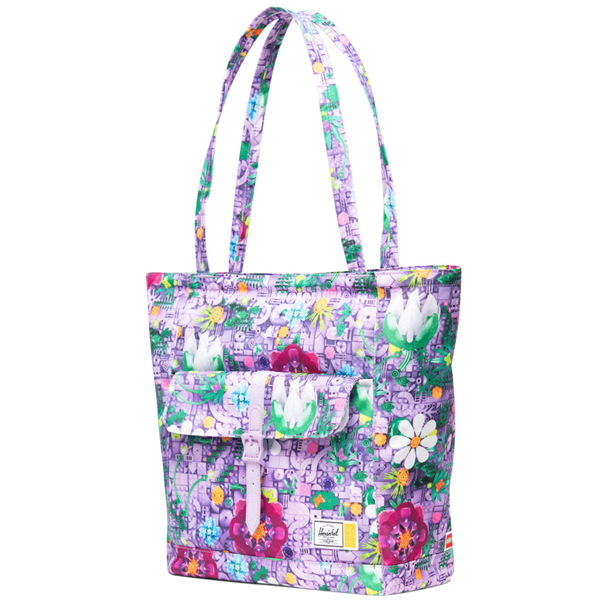 Herschel Supply x LEGO Retreat Tote - HSC LEGO Botanical Floral Lavender image 2