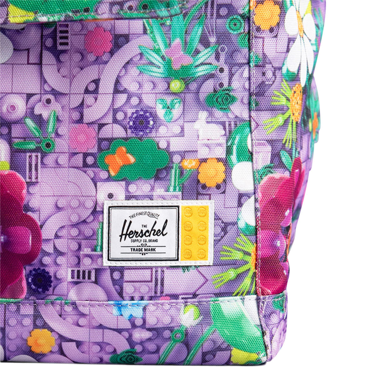 Herschel Supply x LEGO Retreat Tote - HSC LEGO Botanical Floral Lavender image 4