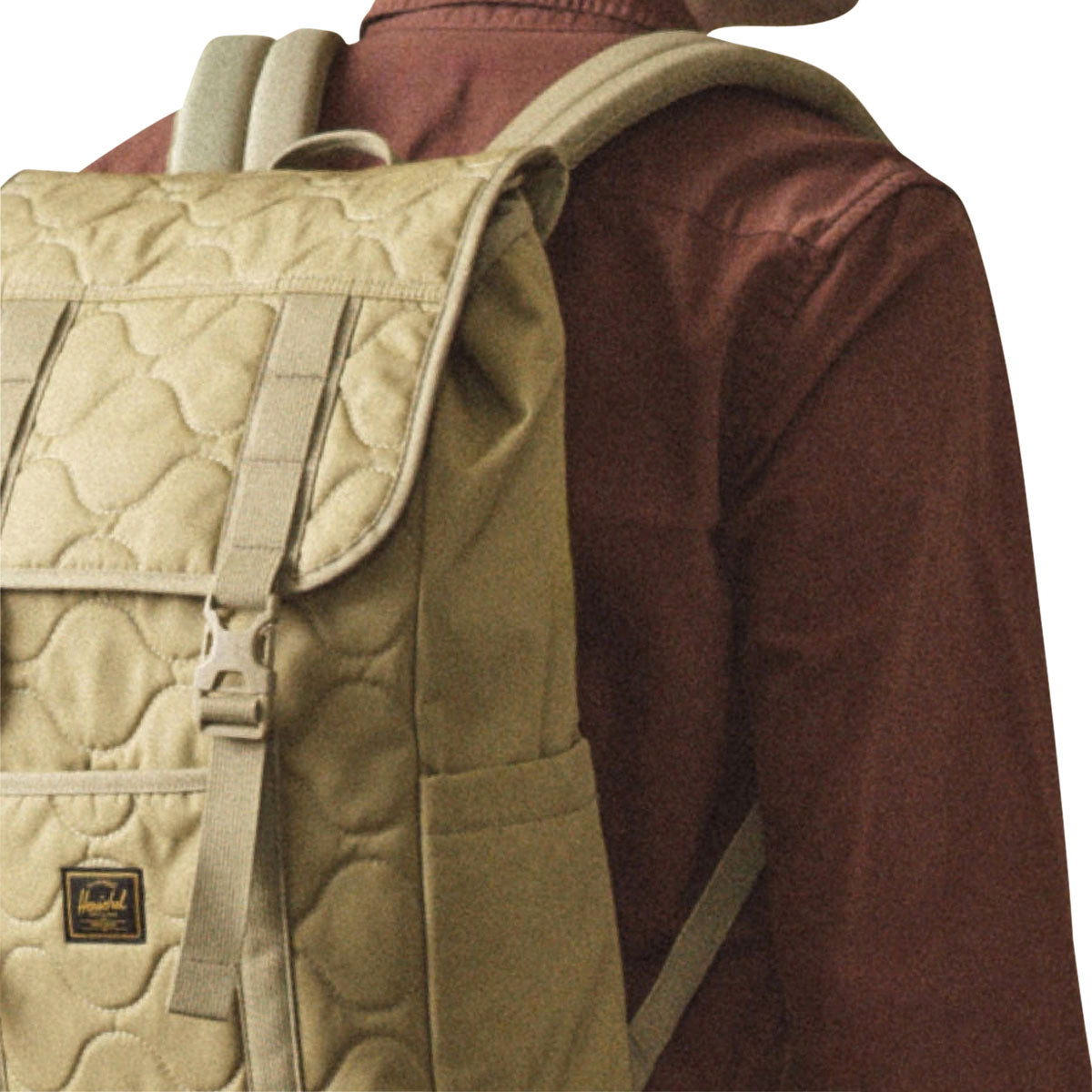 Herschel Supply Retreat Quilted Capsule Backpack - Khaki Tonal image 5