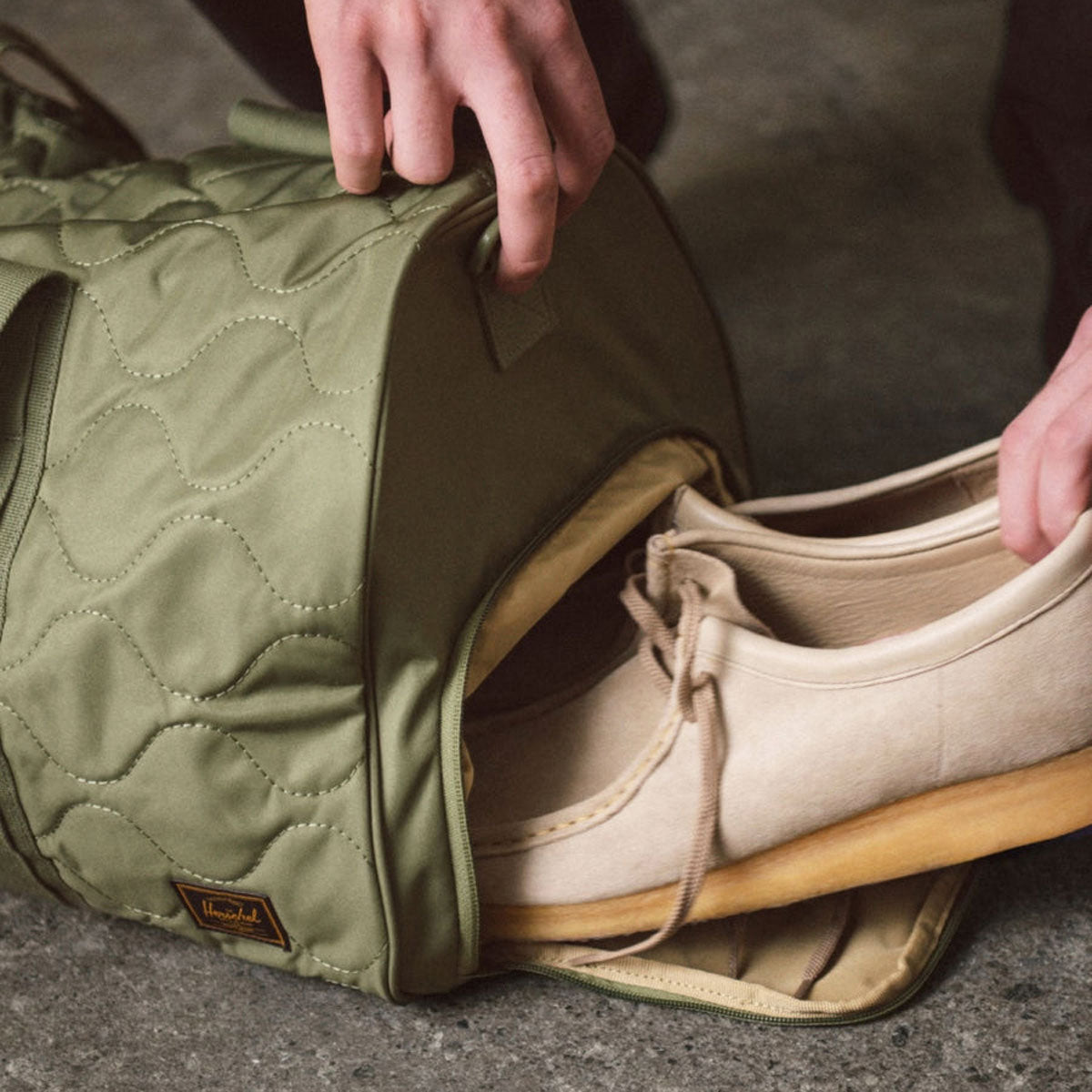 Herschel Supply Novel Quilted Capsule Duffle Bag - Loden Green Tonal image 4