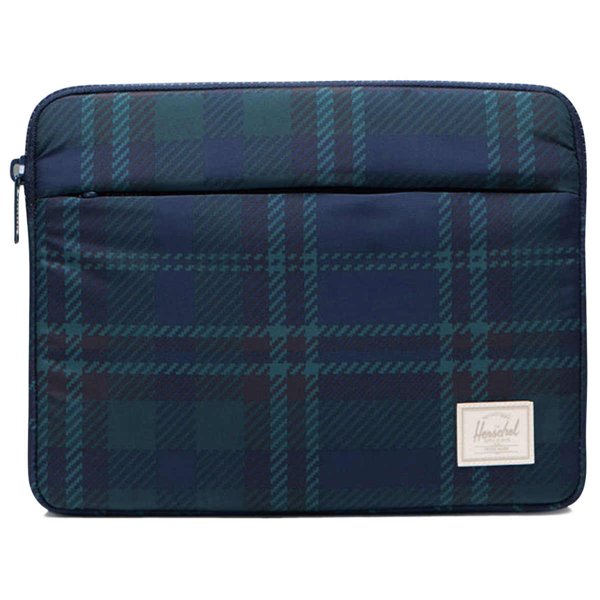 Herschel Supply Cloudform Anchor 11 Inch Laptop Sleeve - Tartan Plaid Black Iris image 1